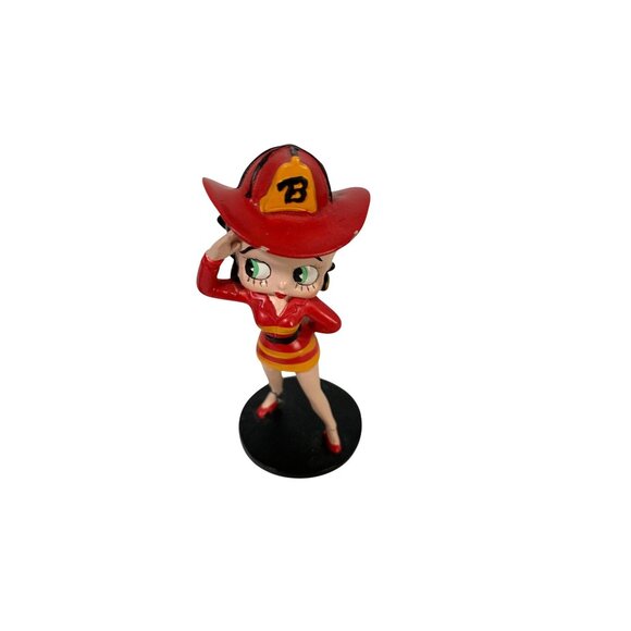 KFS Hearst / FS Lot of 2 PVC Figure Betty Boop Fireman Camo Military Army 3 in t - Picture 3 of 3